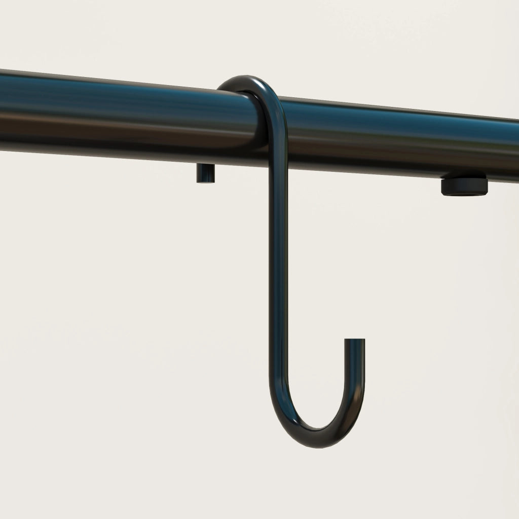 PORTAPIANTE a 3 ripiani 75x25x137 cm Metallo Nero