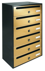 1pz alubox cassetta cubo a 6 posti oro cod:ferx.56871