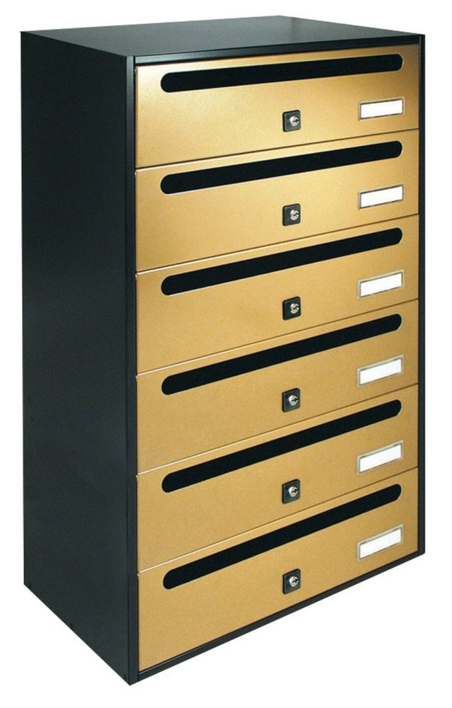 1pz alubox cassetta cubo a 6 posti oro cod:ferx.56871