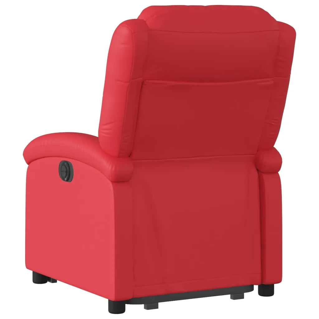 Divano Sedia-Poltrona Alzapersona Reclinabile Rosso in Similpelle 245191