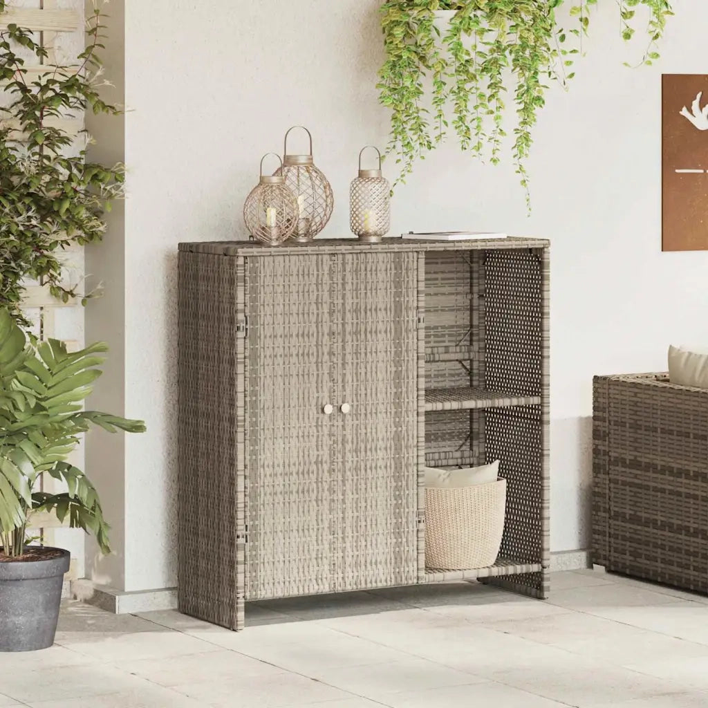 Armadio con lo scaffale Grigio chiaro 100 x 36 x 102 cm Rattan CFW3014074