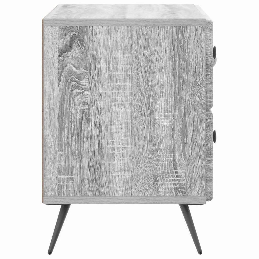 Comodino | Armadio da Notte | Mobiletto da notte con cassetto Grigio Sonoma 62 x 34,5 x 47,5 cm