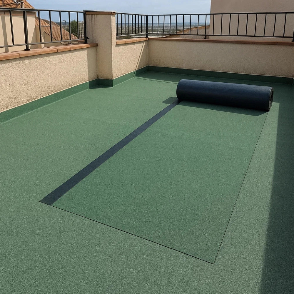 Guaina ardesiata verde casasciutta impermeabilizzazione terrazze 5 rotoli 1x10 m
