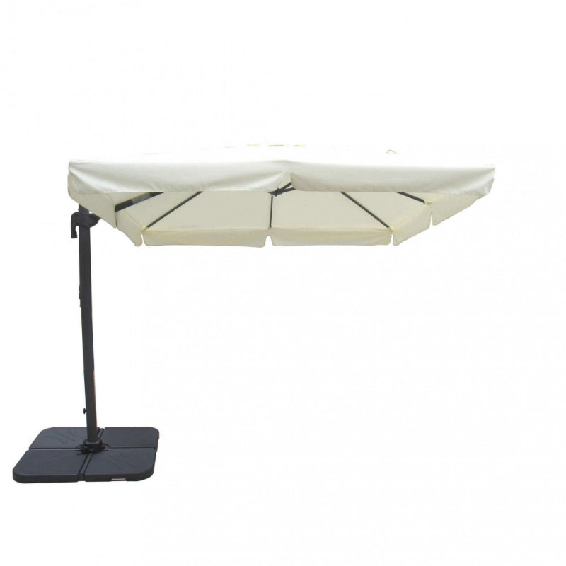 OMBRELLONE SATURNO NERO P/L 3 X 4 TELO ECRU