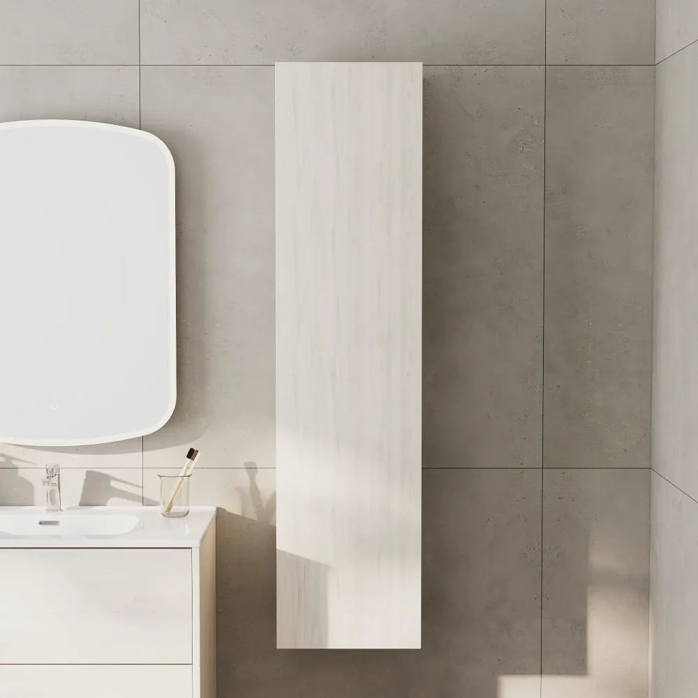 Colonna bagno sospesa 137cm frassino apertura push&pull reversibile | Yaku