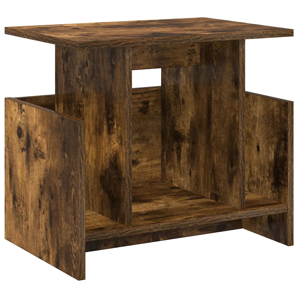 Set di 2 mobili TV rettangolari moderni per soggiorno, ampio spazio di archiviazione 50 x 35 x 45 cm in legno ingegnerizzato rovere fumo 02_0054724