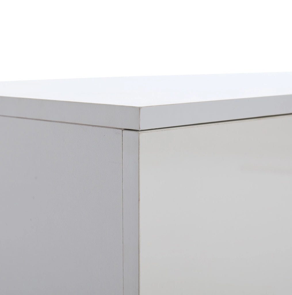 Mobile porta televisore bianco lucido con LED e due cassetti