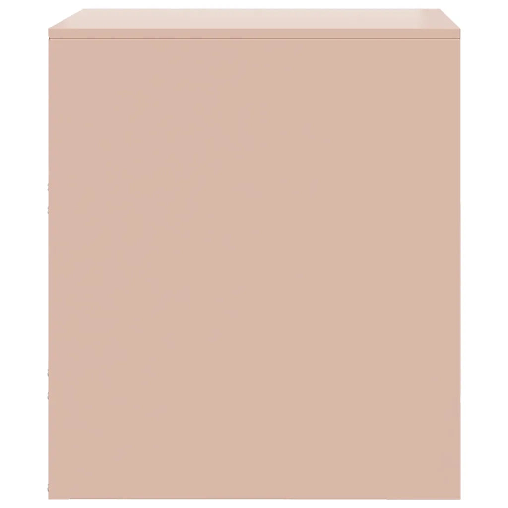 Comodino | Armadio da Notte | Mobiletto da notte Rosa 34,5x39x44 cm in Acciaio