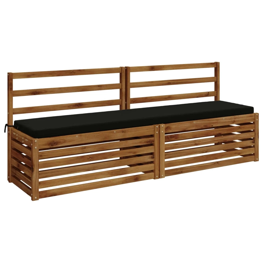 Cuscini per Panchina a 2 Pezzi SOEST 2 pz 100% Poliestere Nero 949227