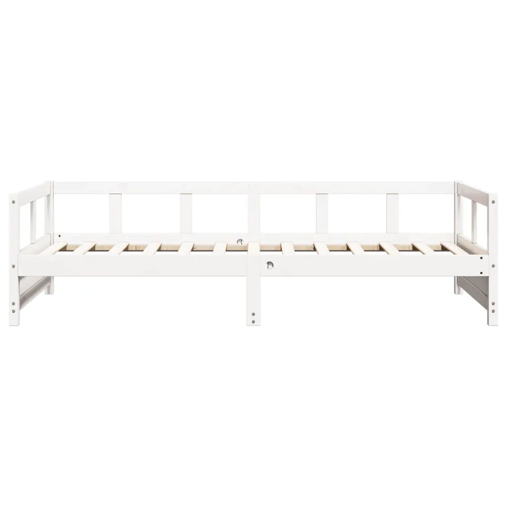 Letto singolo | Letto per adulti | Dormeuse senza Materasso Bianca 90x200 cm Legno Massello Pino