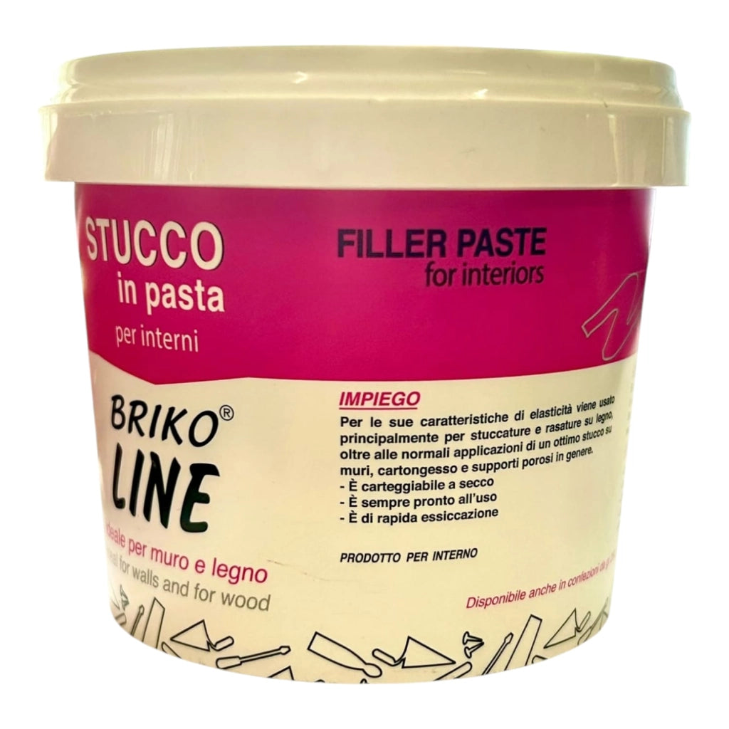 Stucco in Pasta Pronto all'Uso per Legno e Muro - Bianco - 500gr