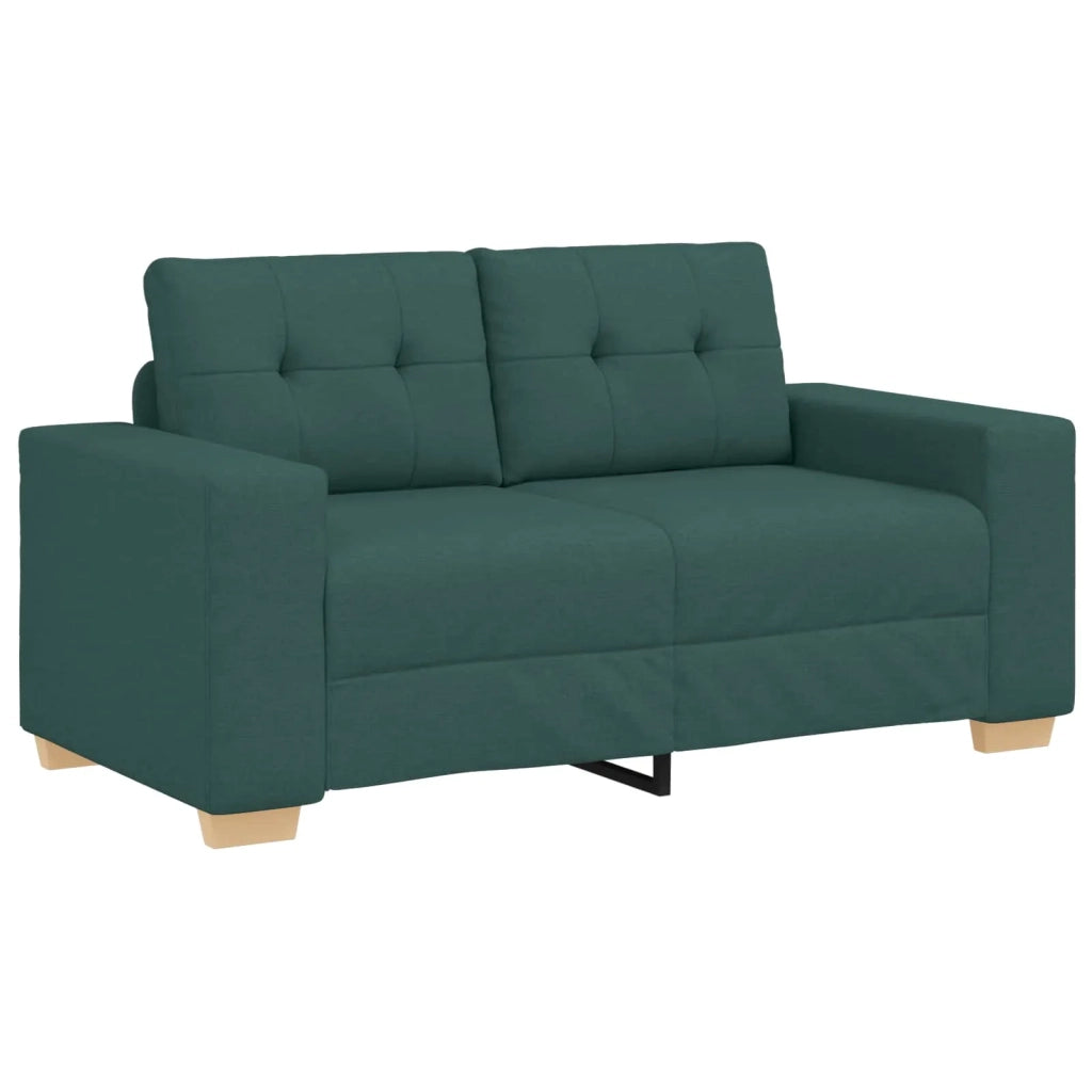 Divano 2 pcs Verde Tessuto misto lino 3324715