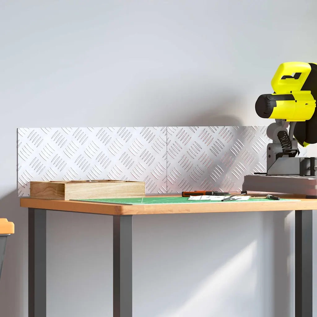 Gradini per Scale 2 pz | Tappetini per scale autoadesivi Argento 50 x 20 cm Alluminio