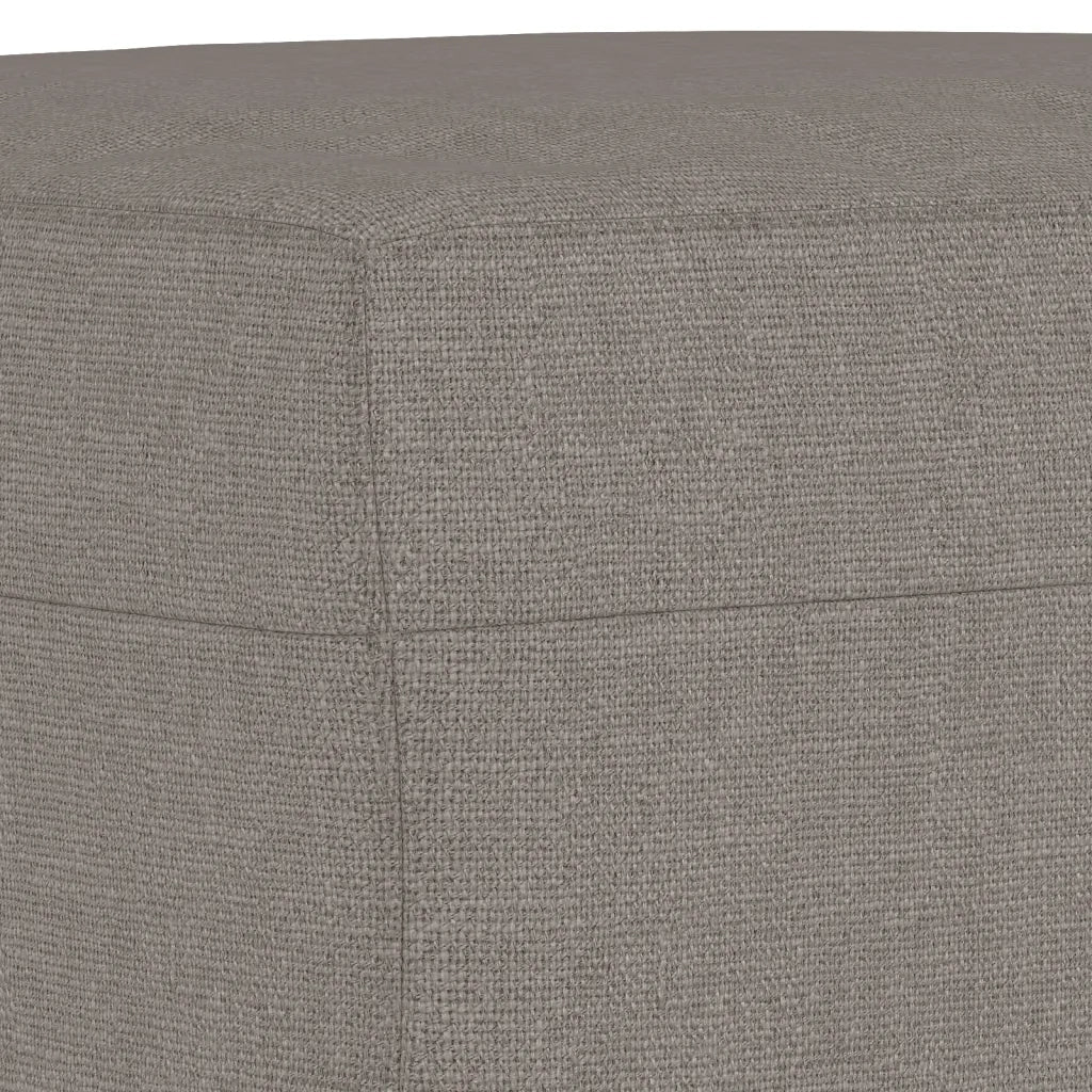 Poltrona con Poggiapiedi Tortora 60 cm in Tessuto