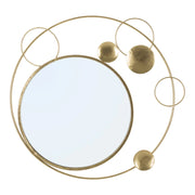 Specchio con Cornice Luna 3, Oro, Metallo, 90x3x83 cm