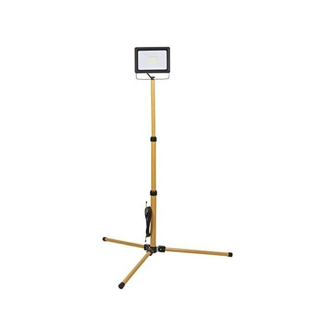 Fanton FME62681 Proiettore LED 50W 4000K 4000 lm IP44 con Treppiede Telescopico 3 m colore Nero con dettagli Gialli