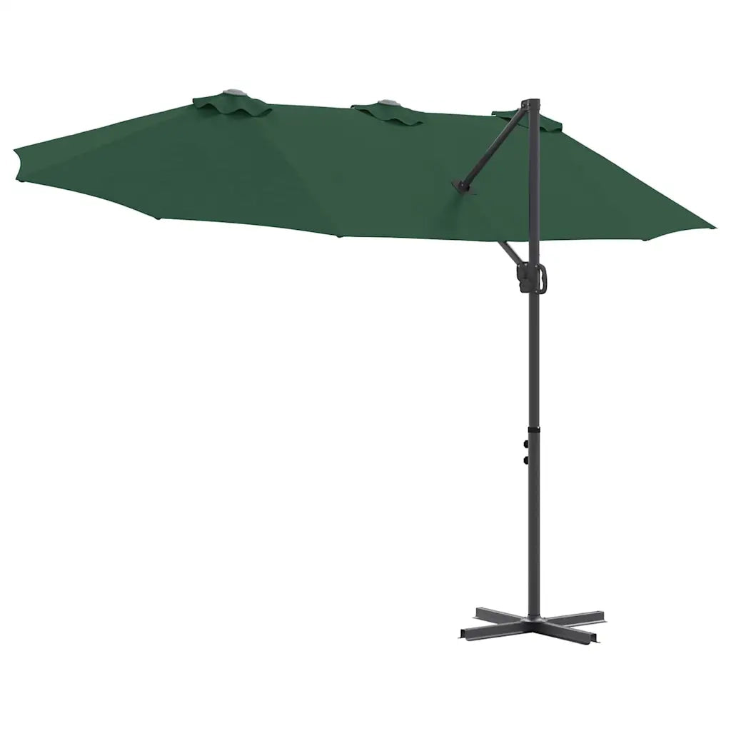 Ombrello | Parasolne Verde 372 x 198 x 243 cm Poliestere e Alluminio
