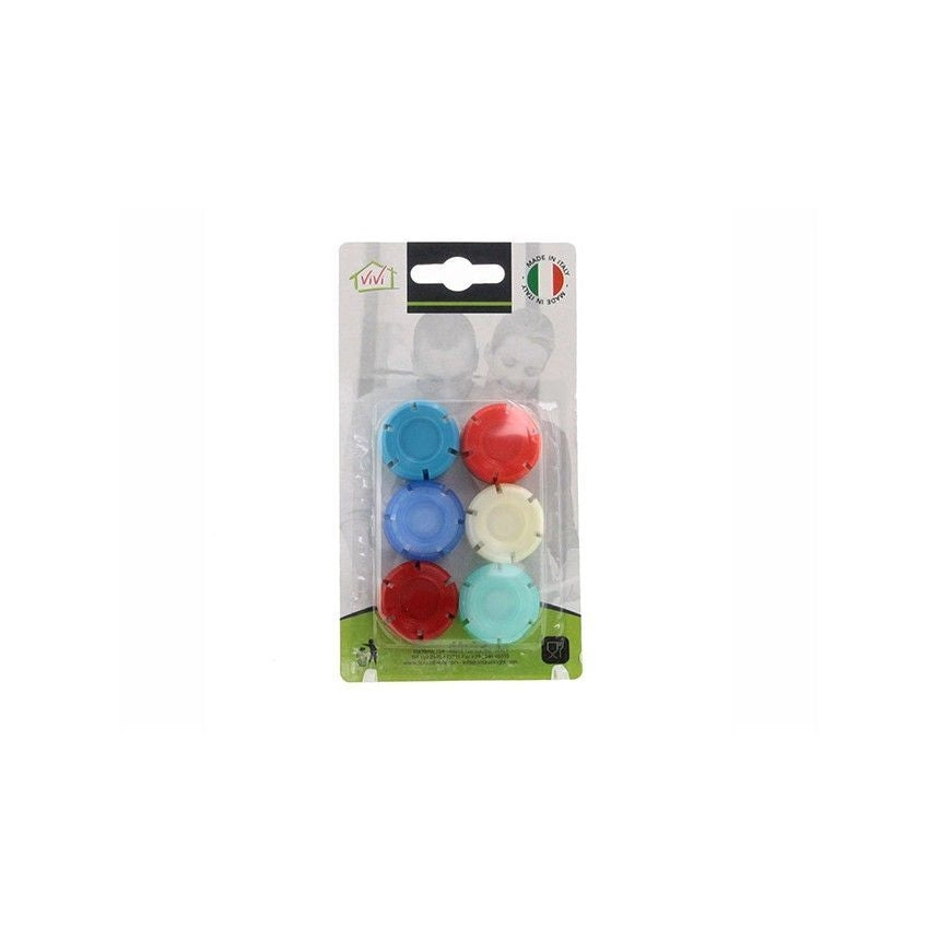 6 Tappi da bottiglia in plastica Vivi