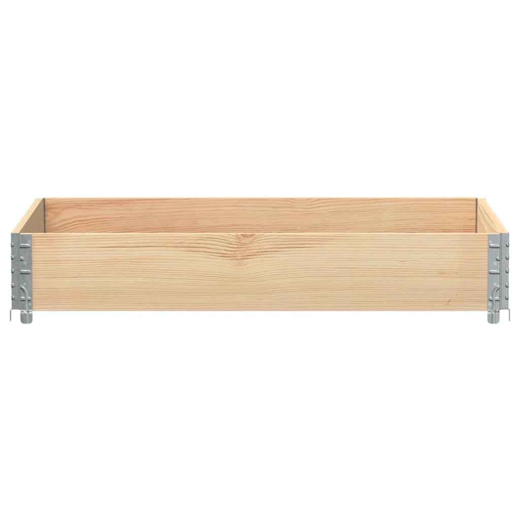 Fioriera rialzata per piante fiori terrazzo giardino 120 x 80 cm legno massello di pino marrone 02_0037404