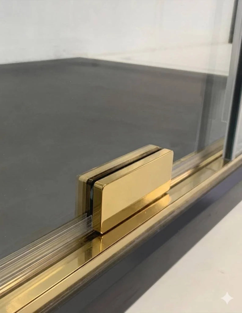 Porta doccia scorrevole 1+1 CIRENE (KENNA) Walk-in175 cm Profilo Oro