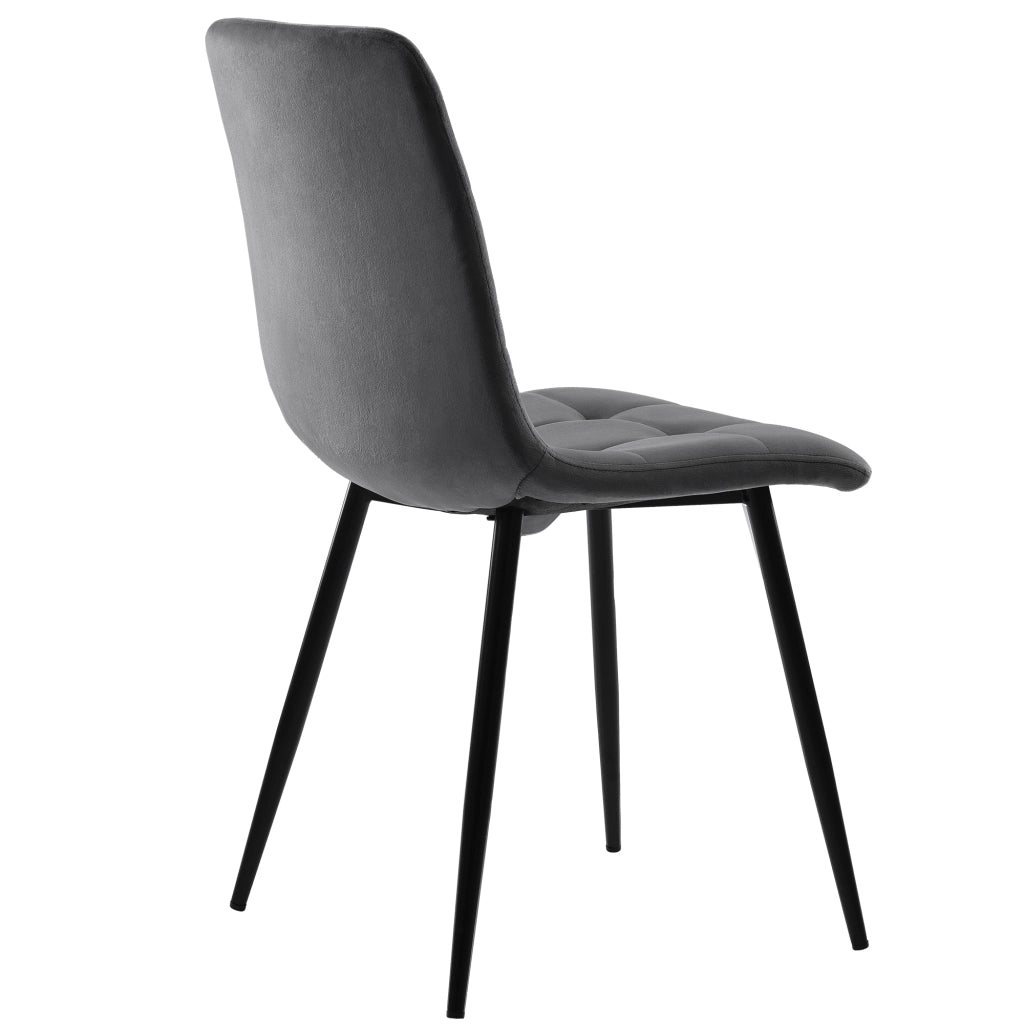 SEDIA da pranzo imbottita 44x41x86 cm grigio Set da 4 pezzi