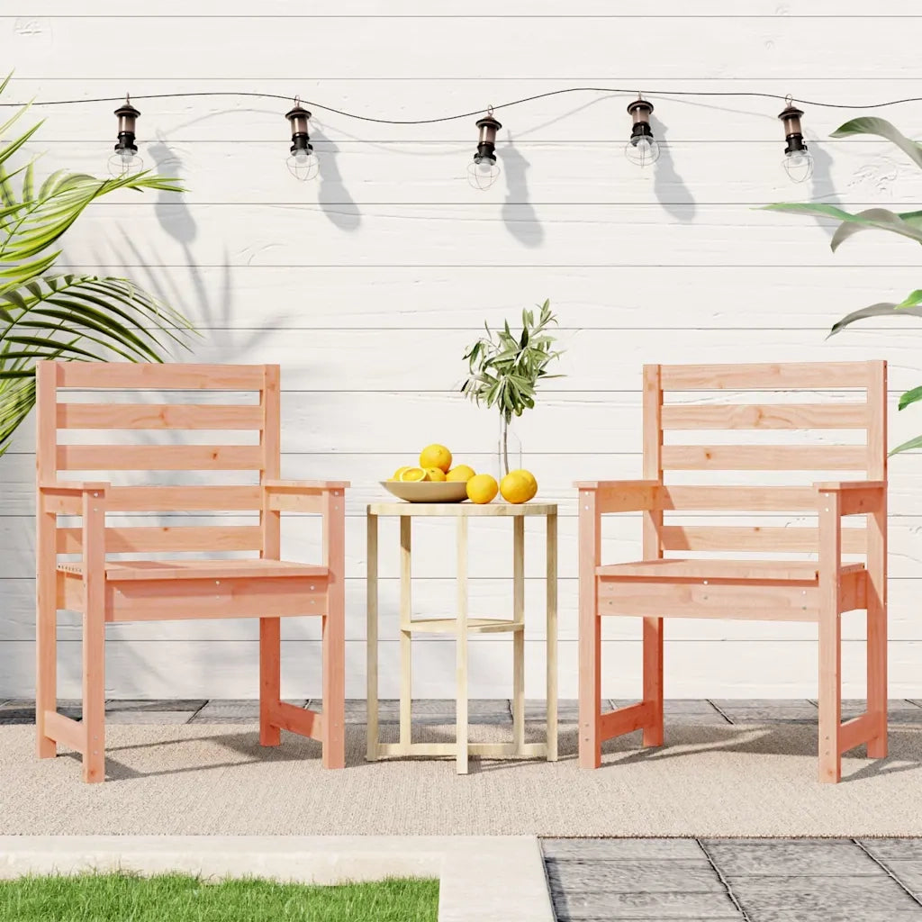 Sedie da Giardino 2pz 60x48x91 cm Legno Massello di Douglas 824058