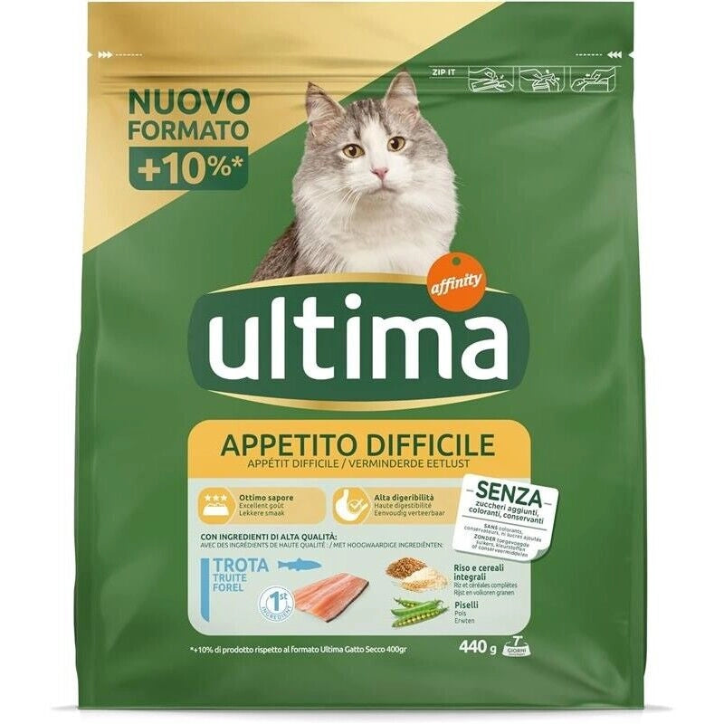 ULTIMA CROCCHETTE PER GATTO 440 GR GUSTO TROTA PER GATTI CON APPETITO DIFFICILE