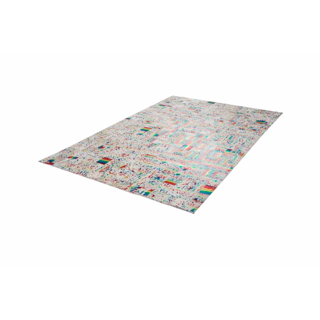 Tappeto Rocket 310 in pelle patchwork multicolore
