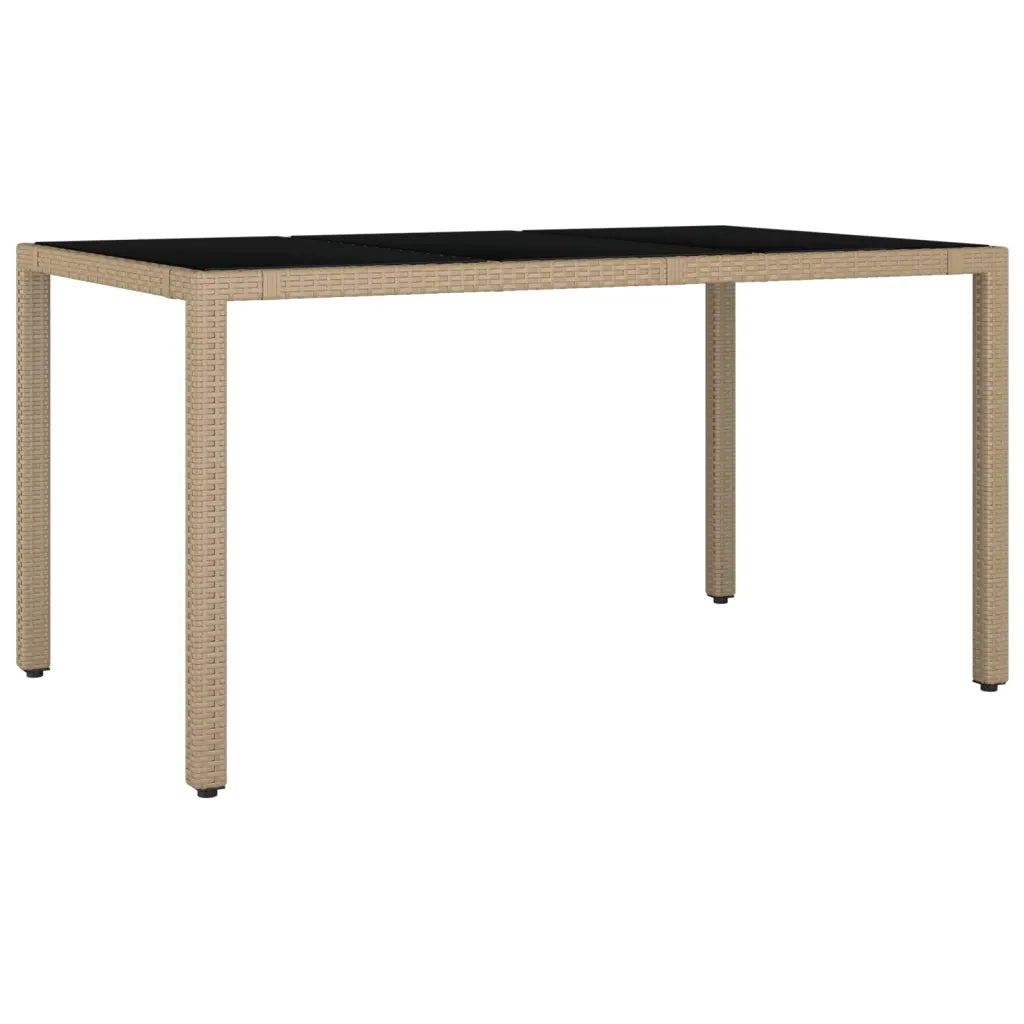 Set da Pranzo da Giardino 7 pz con Cuscini Beige in Polyrattan 3277579