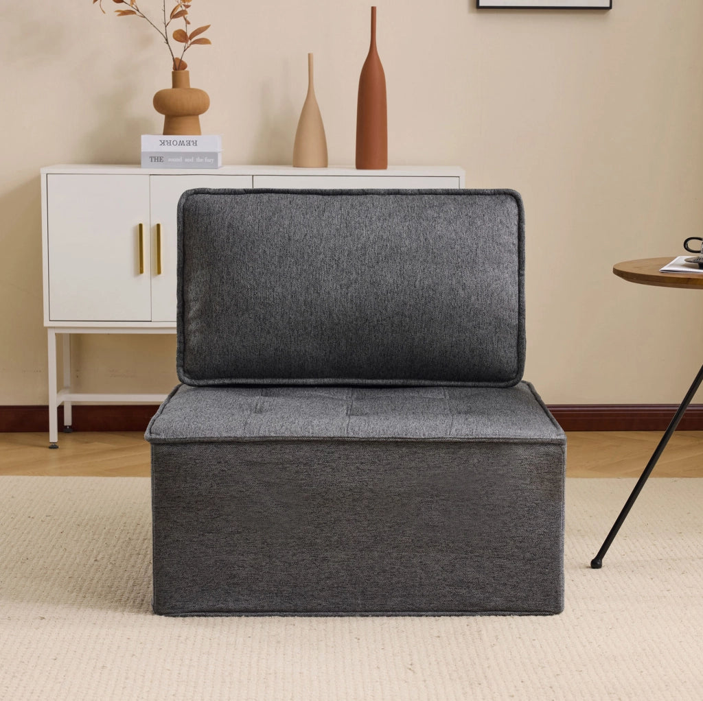 Divano relax modulare grigio scuro in compensato