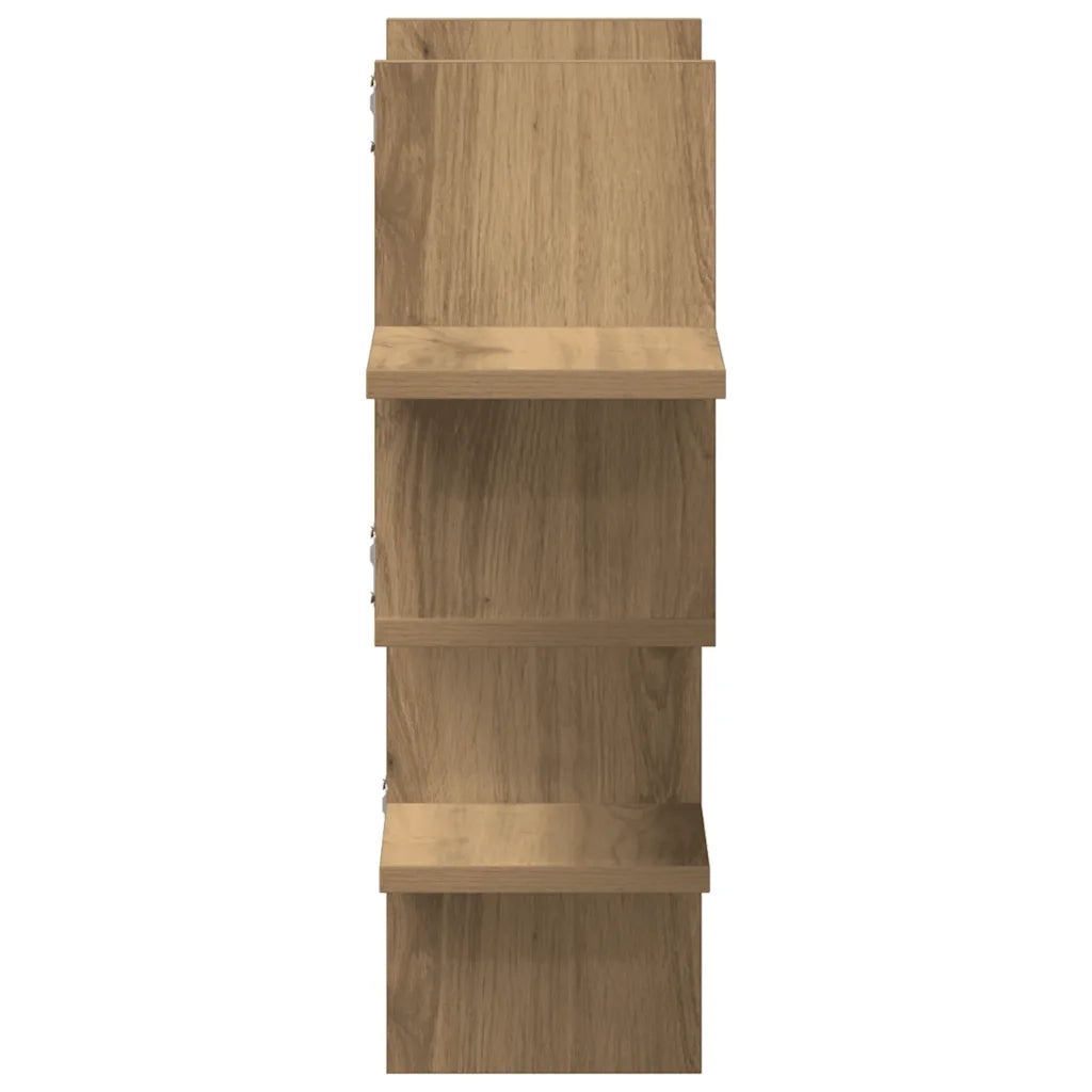 Mensola a Muro Rovere Artigianale 124,5x18x60,5cm in Truciolato 853271
