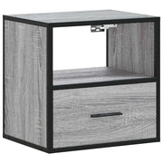 Comodino | Armadio da Notte | Mobiletto da notte a Muro Grigio Sonoma 40x31x39,5 cm