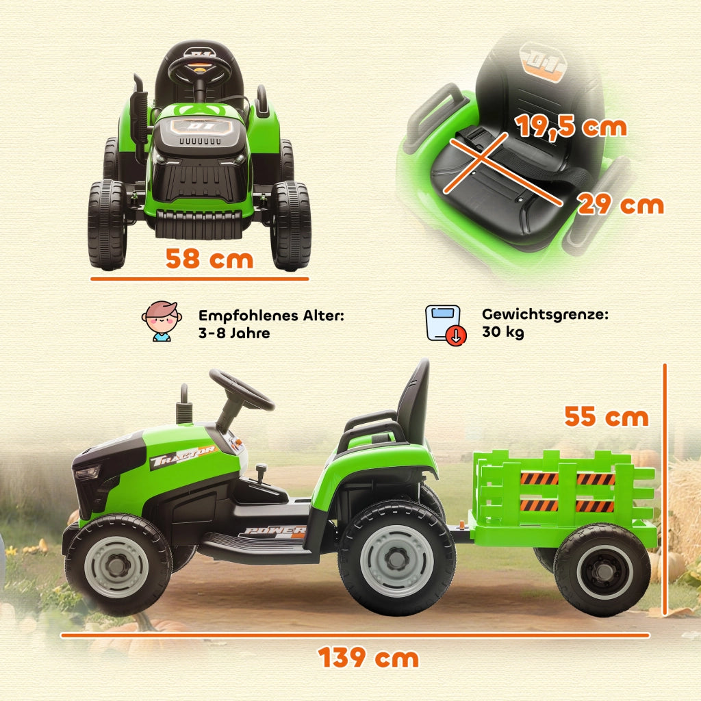 Trattore Elettrico per Bambini ¨C Minimal ¨C Verde