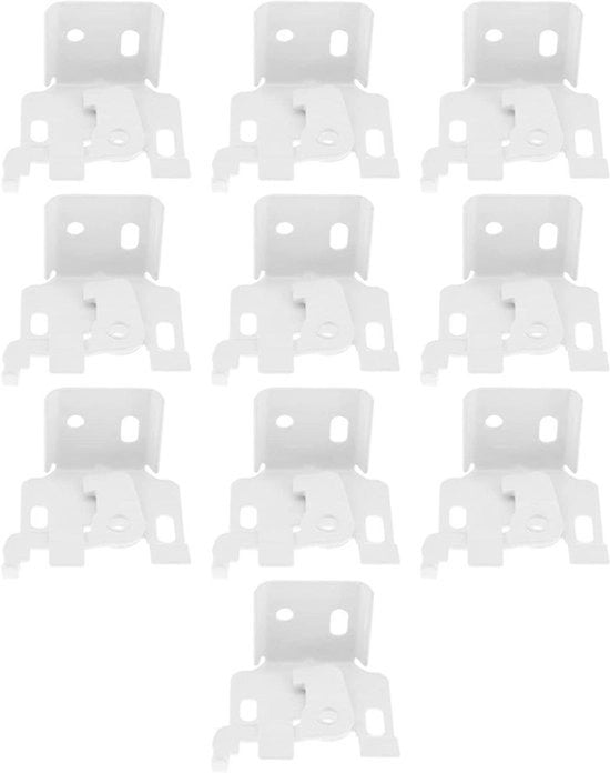 Vouggiaie fissaggio supporti - Metallo - Sopraccingolo o fissaggio frontale - Tapparelle - Disegno girevole - Adatto per ombreggiatura finestre - Metallo 10 pezzi con supporto fisso.