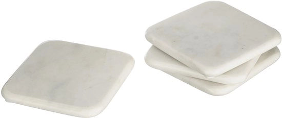 Onderzetters in Marmo Bianco - Set da 4
