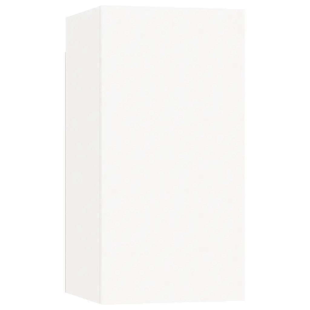 Set Mobili Porta TV 4 pz | Armadietto TV | Mobile Porta TV Bianco in Legno Multistrato