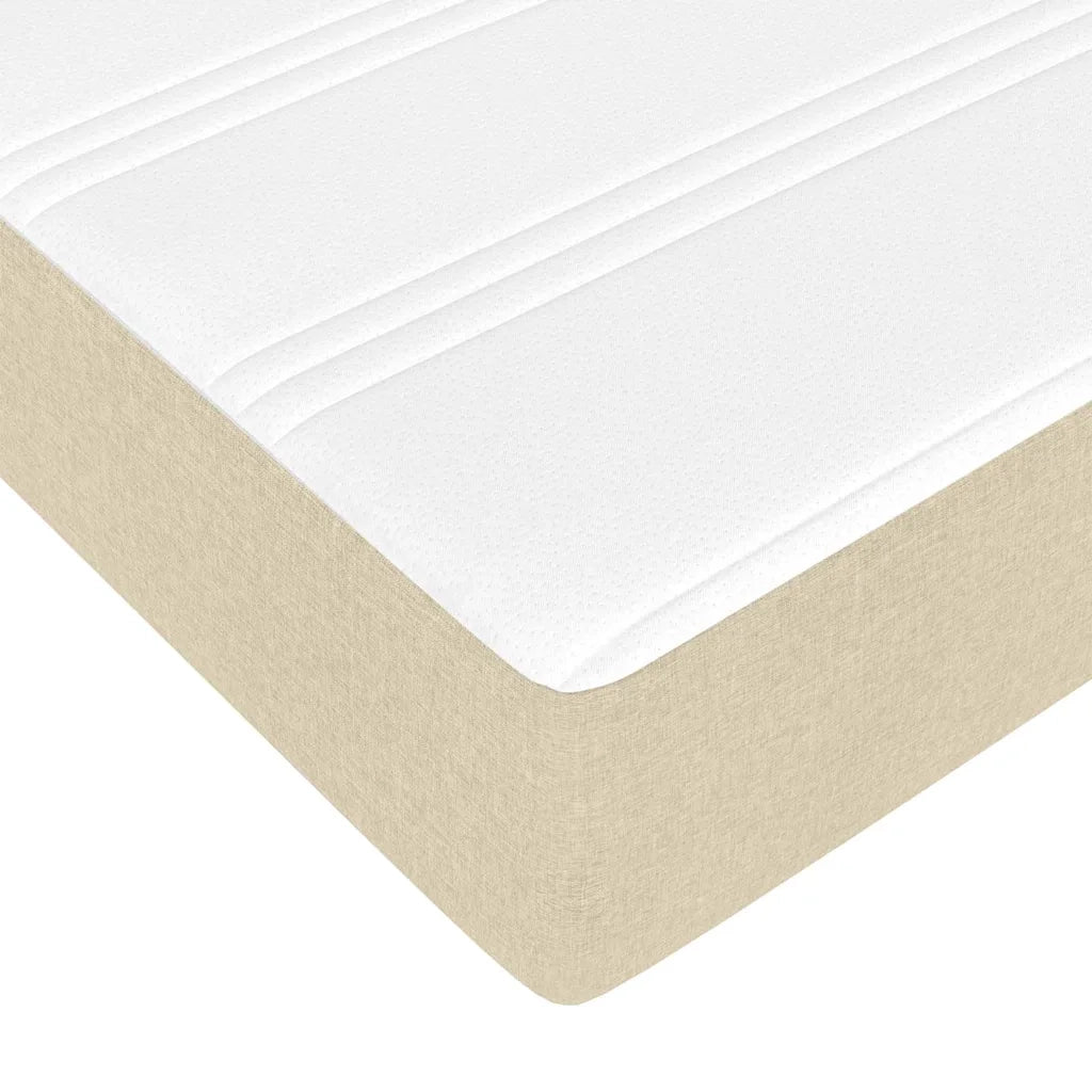 Struttura del letto con materasso-Giroletto Crema 140 x 200 cm Tessuto 925786