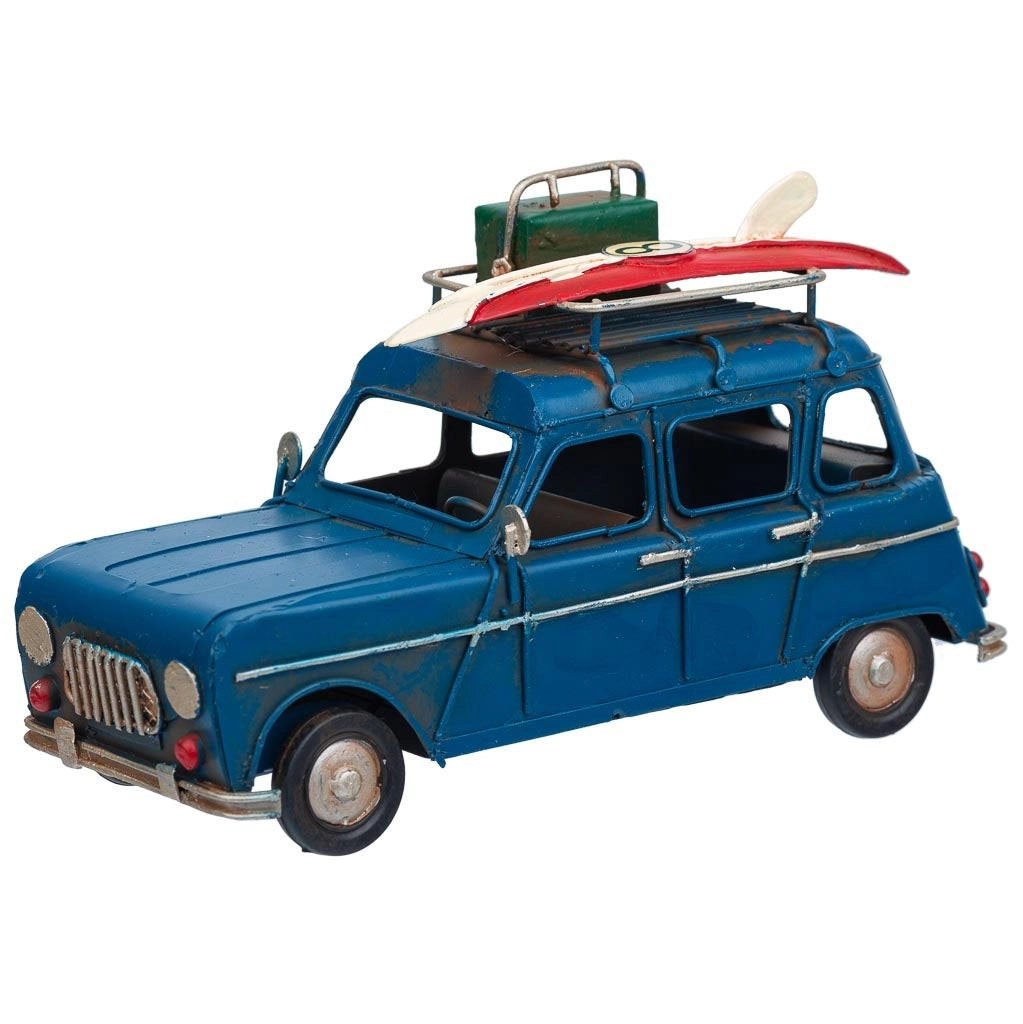 Auto in metallo blu 17x7,5x9,5h