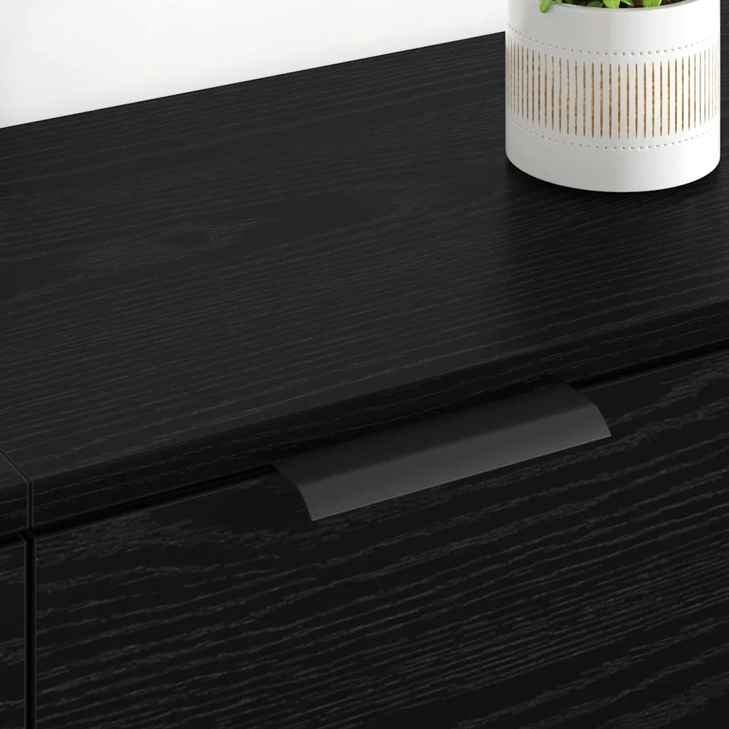 Credenza | Sideboards 2 pcs Rovere Nero 60 x 30 x 70 cm Legno multistrato