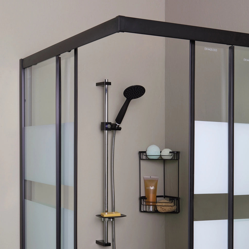 Box doccia 70x90 profili neri opachi
