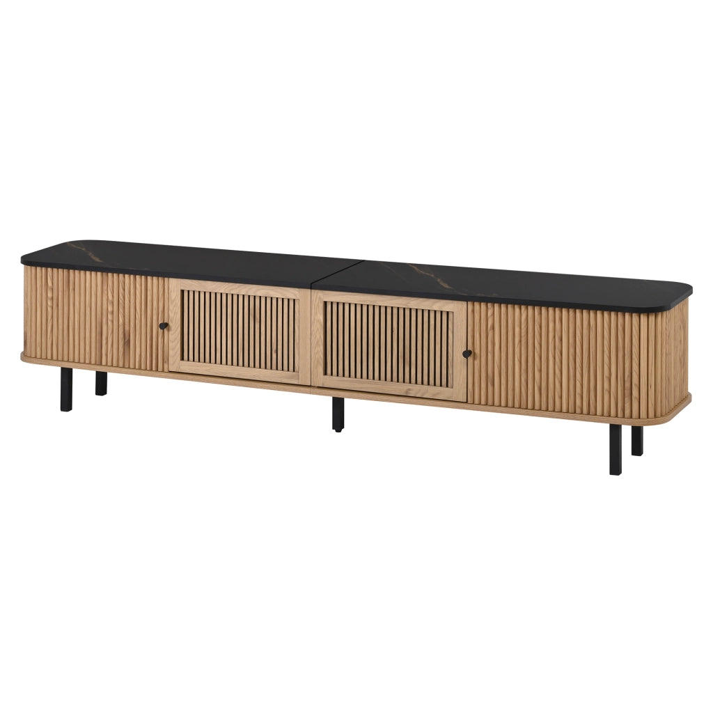 Mobile TV con ante scorrevoli e a griglia ¨C Minimal ¨C 190x35x45 cm design moderno