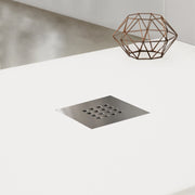 Piatto doccia effetto pietra 80x80 Bianco marmoresina pieno Piletta inclusa