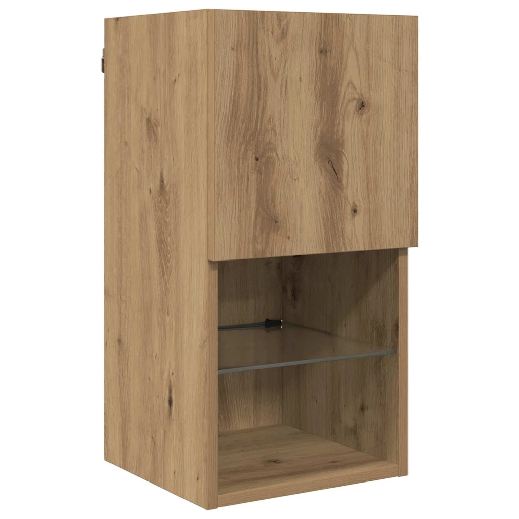 Unità TV da Parete 6 pcs Rovere artigianale Legno multistrato