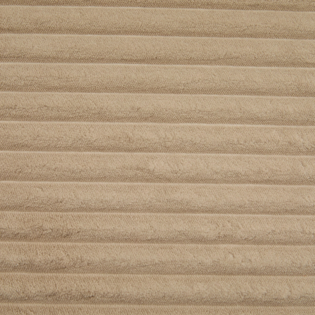 Divano imbottito 151x133x64 cm in velluto a coste kaki con tasche laterali