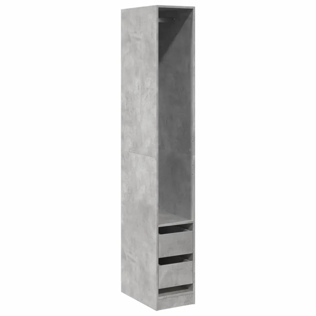 Armadio Grigio Cemento 30x50x200 cm in Legno Multistrato CFW1650683