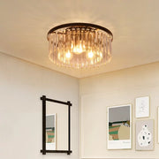 ZMH Lampada da soffitto nera moderna in cristallo E27 per soggiorno cucina ufficio