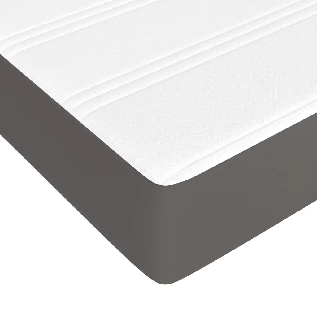 Materasso a Molle-Materasso per letto Grigio 140x190x20 cm in Similpelle