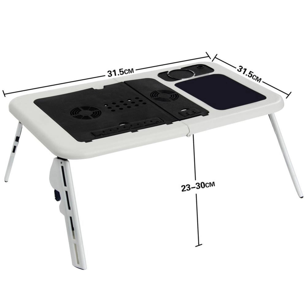 Trade Shop - Tavolino Pc Supporto Pieghevole Notebook Computer Tavolo Base Con Ventole -