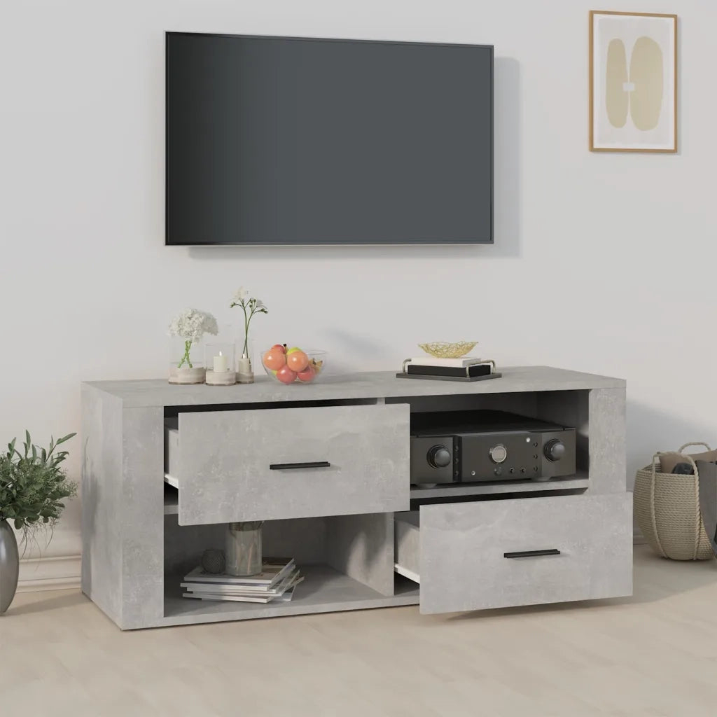 Mobile per TV-Credenza TV-Console TV Grigio Cemento 100x35x40 cm Legno Multistrato 312895