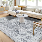 Tappeto 140x200 cm - Boho - Bassopoli - Lavabile - Antiscivolo - Pile di plastica - Adatto per bambini e animali domestici - Tappeto